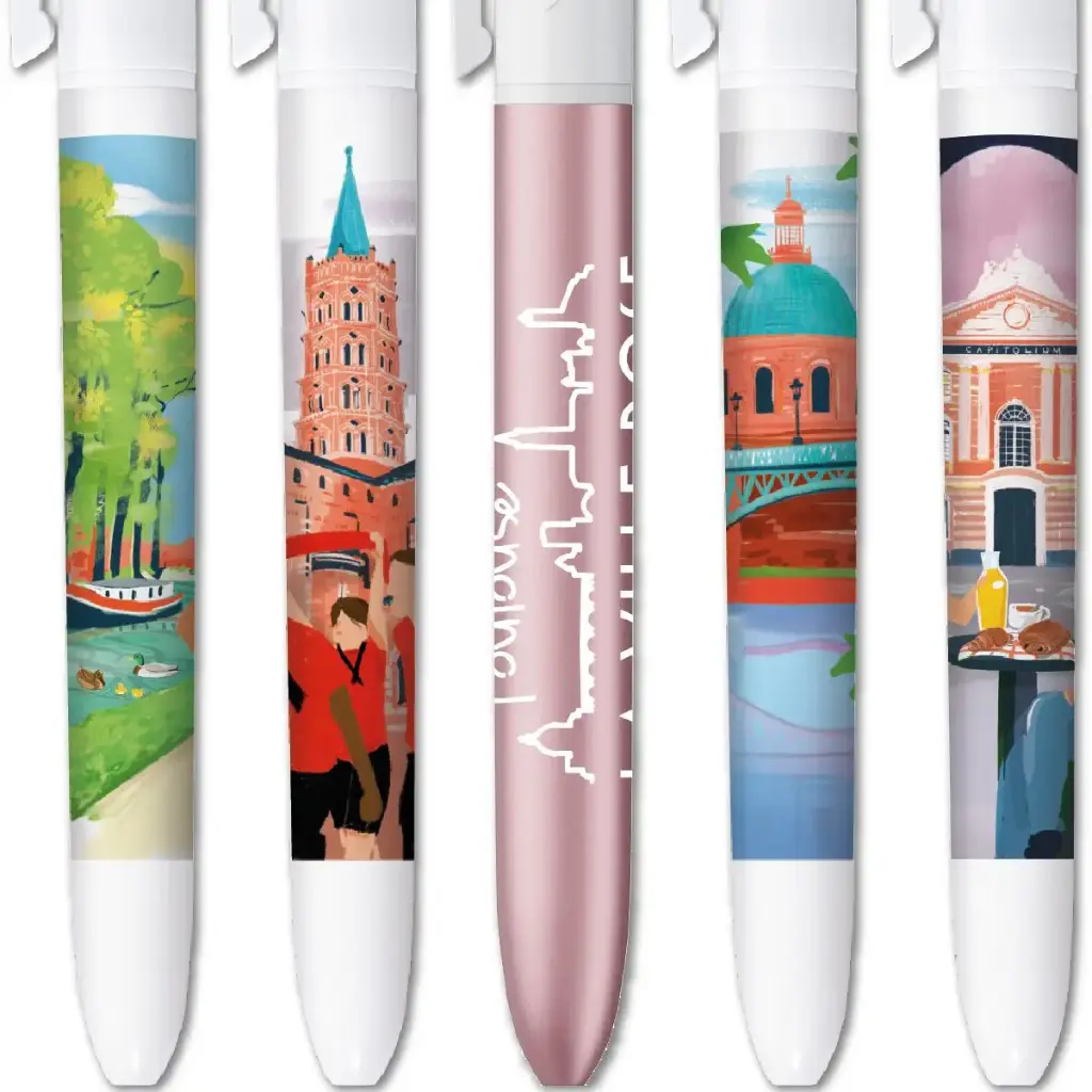 Stylo 4 couleurs Bic Motif Toulouse