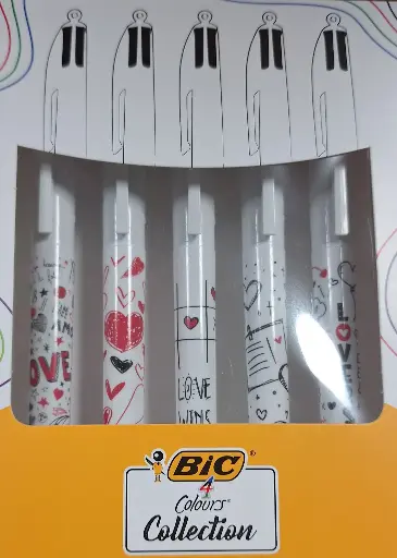 Stylo 4 couleurs Bic Série Limitée Saint Valentin 