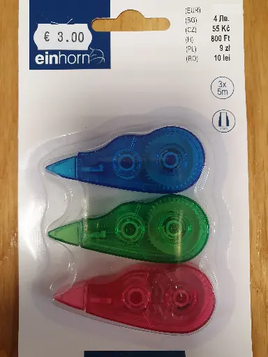 Pack de 3 correcteurs Roller Einhorn (5m x3)