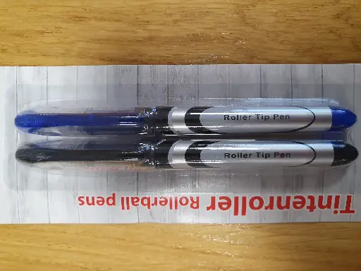 2 stylos feutre Rollerball Bleu/noir Stylex